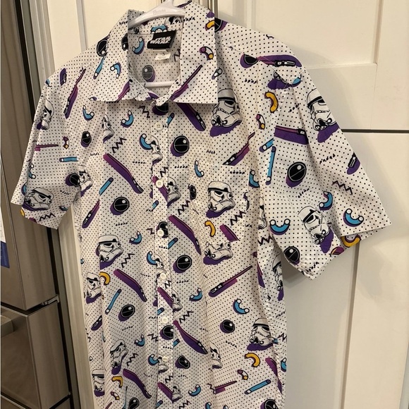 Star Wars Other - Star Wars Lucasfilm Retro Stormtrooper Button Down Short Sleeve Shirt S